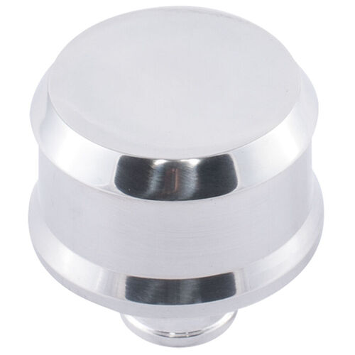 AC Delco, Slant-Edge Aluminum Push-In Air Breather Cap, Polished; No Emblem