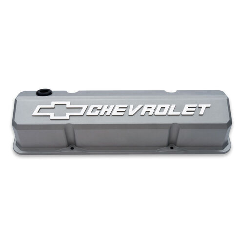AC Delco Valve Covers, Aluminium, Gray Crinkle, Tall, For Chevrolet, Bowtie Emblem, For Chevrolet, Small Block, Pair