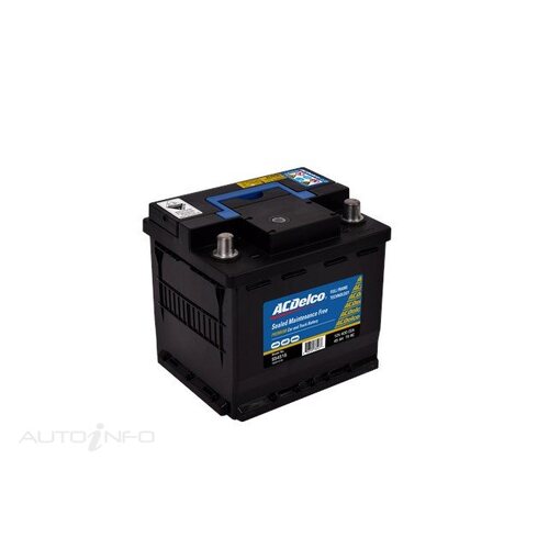 AC Delco Battery, 400 CCA, 45 Ah, 75 RC (Min), SAE Terminal, RHP, Each
