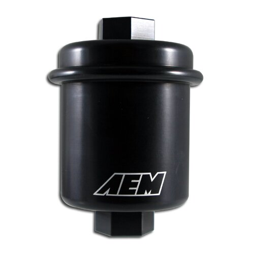 AEM Fuel Filter, Acura/Honda, Inlet: 14mm x 1.5 Outlet: 12mm x 1.25