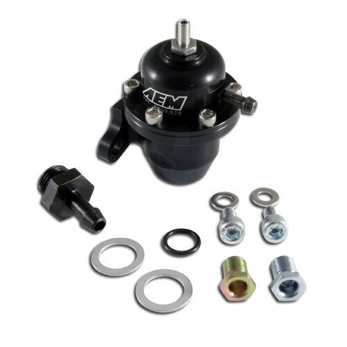 AEM Fuel Pressure Regulator, Acura/Honda, Offset Flange with Straight Return Line Fitting