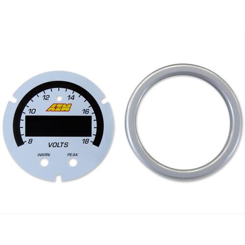 AEM Gauge, X-Series, Silver Bezel and White Faceplate, Accessory Kit