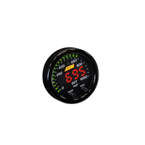 AEM Boost Gauge, X-Series, 0-1800F/0-1000C, Black Bezel and Black Faceplate