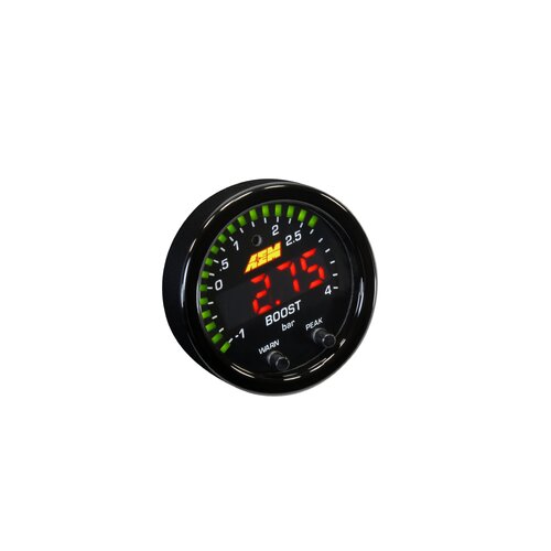 AEM Boost Gauge, X-Series, 30 in/hg to 60 PSI