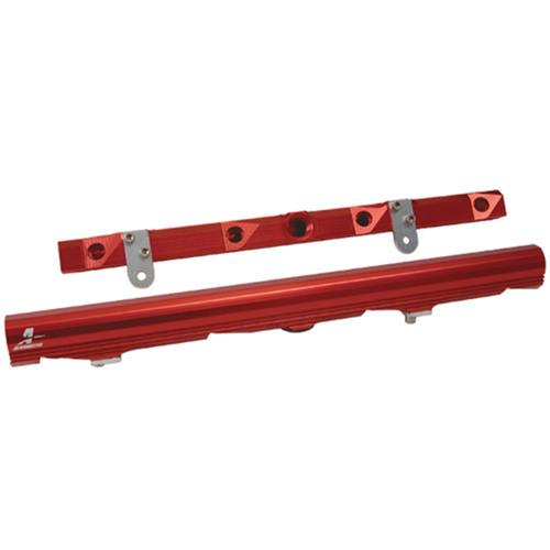 Aeromotive Fuel Rails, Billet Aluminum, Red Anodized, Chevy hOLDEN, 6.0L, Pair