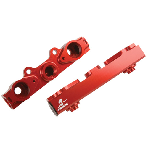 Aeromotive Fuel Rails, Billet Aluminum, Red Anodized, Subaru, 2.5L, Pair