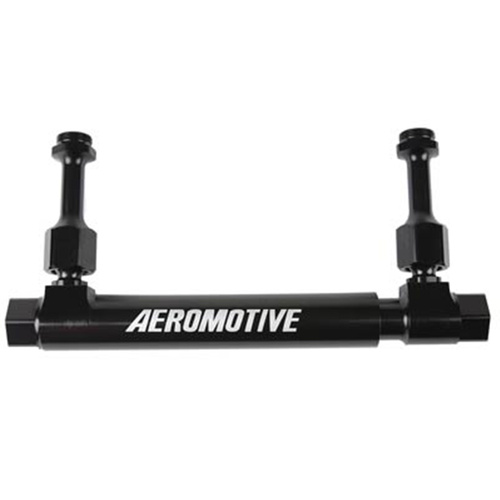 Aeromotive Fuel Log Billet Aluminium Black Adjustable -10 An Inlet 7/8-20 In.outlets Holley 4150 4500