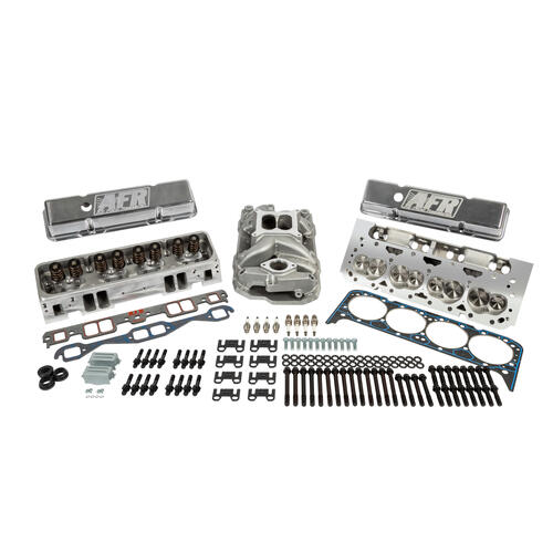 AFR Cylinder Head, SBC Enforcer Top End Kit, 200cc Assembled STR Plug Heads, Dual Plane Int.