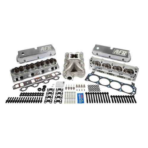 AFR Cylinder Head, SBF Enforcer Top End Kit, 185cc Assembled Heads, Single Plane Int Manifold,