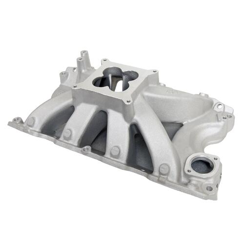 AFR Intake Manifold, BB Ford Bullitt, Aluminum, Natural, Single Plane, 4150 Square-Bore Flange, Each