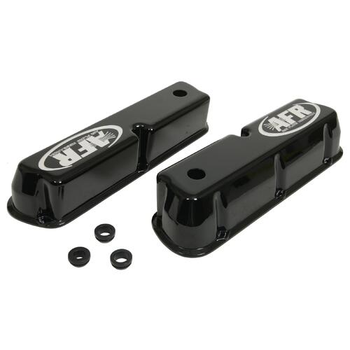 AFR Valve Covers, Tall Height, Cast Aluminum, Black, AFR Logo, SB Ford 289, 302, 351 Windsor, Pair