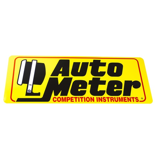 Autometer DECAL, LARGE (16 in. L), YELLOW, 'COMPETITION INSTRUMENTS'