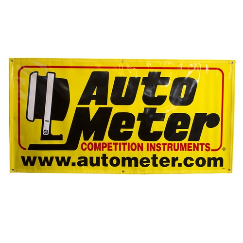Autometer BANNER, RACE - LARGE (6ft.), YELLOW, 'COMPETITION INSTRUMENTS'