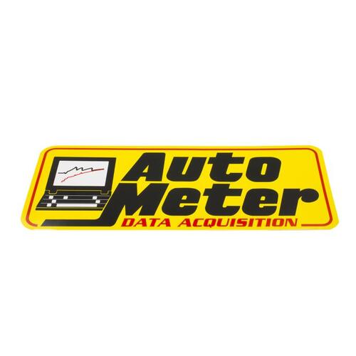 Autometer Decal, Large (16" L), Yellow, 'Data Acquisition', Gear