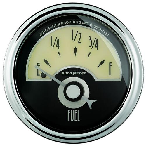 Autometer Gauge, Fuel Level, 2 1/16", 0Ωe To 90Ωf, Elec, Cruiser Ad, Cruiser Ad