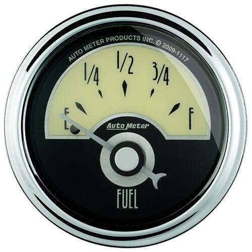 Autometer Gauge, Fuel Level, 2 1/16", 240Ωe To 33Ωf, Elec, Cruiser Ad, Cruiser Ad