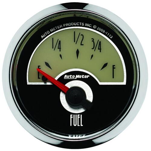 Autometer Gauge, Fuel Level, 2 1/16", 0Ωe To 90Ωf, Elec, Cruiser, Cruiser