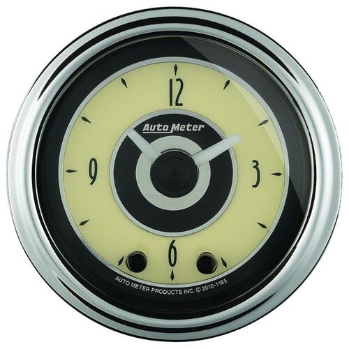 Autometer Gauge, Clock, 2 1/16", 12Hr, Analog, Cruiser Ad, Cruiser Ad