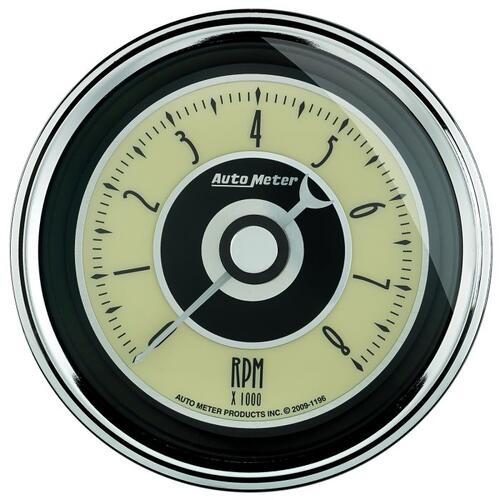 Autometer Gauge, Tachometer, 3 3/8", 8K Rpm, In-Dash, Cruiser Ad, Cruiser Ad