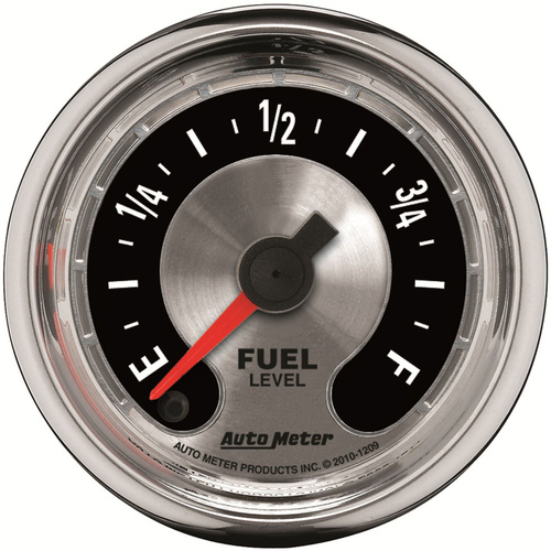 Autometer Gauge, American Muscle, Fuel Level, 2 1/16 in., Programmable, Analog, Each