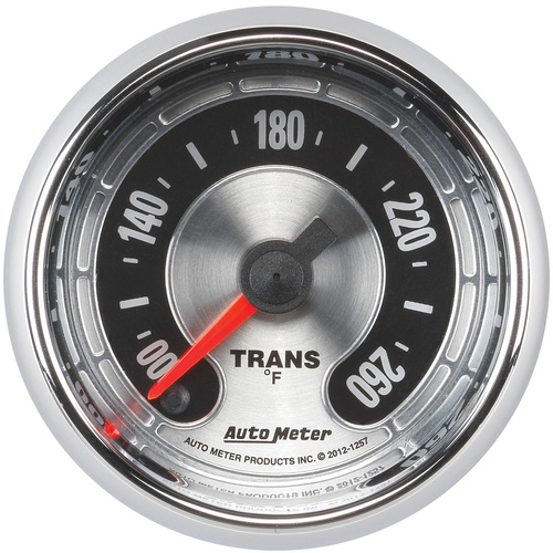 Autometer Gauge, American Muscle, Transmission Temperature, 2 1/16 in. 260 Degrees F, Digital Stepper Motor, Analog, Each