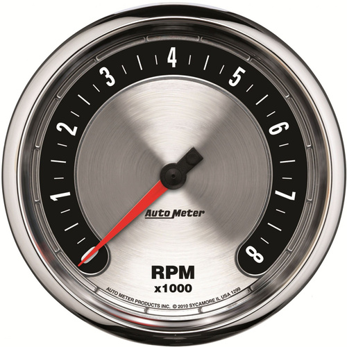 Autometer Gauge, American Muscle, Tachometer, 5 in, 0-8K RPM, In-Dash, Analog, Each