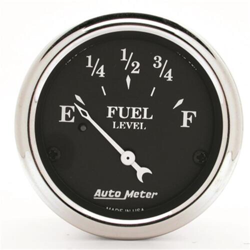 Autometer Gauge, Fuel Level, 2 1/16", 0Ωe To 90Ωf, Elec, Old Tyme Black, Old Tyme Black