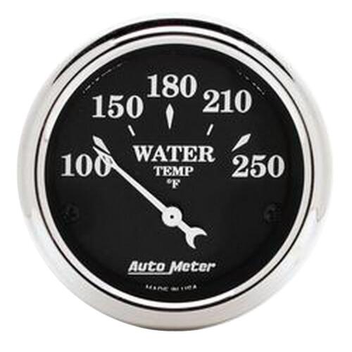 Autometer Gauge, Water Temp, 2 1/16", 250ºf, Elec, Old Tyme Black, Old Tyme Black