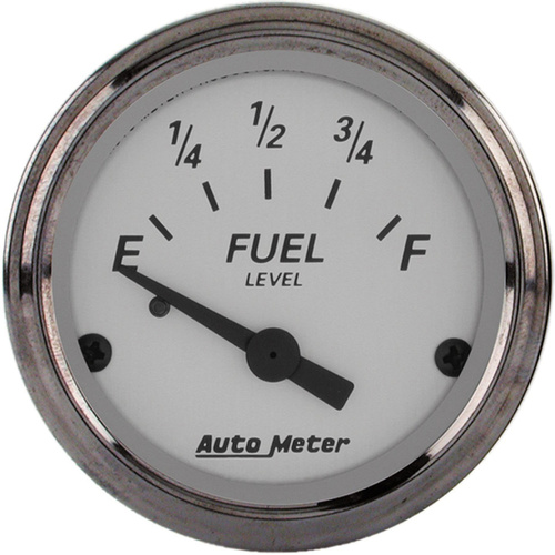 Autometer Gauge, American Platinum, Fuel Level, 2 1/16 in., 73-10 Ohms, Electrical, Each