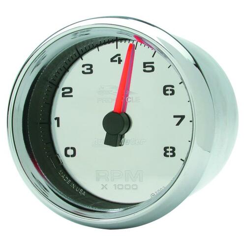 Autometer Gauge, Tach, 2-5/8", 8K Rpm, 2&4 Cylinder, Chrome, Pro-Cycle, Pro-Cycle