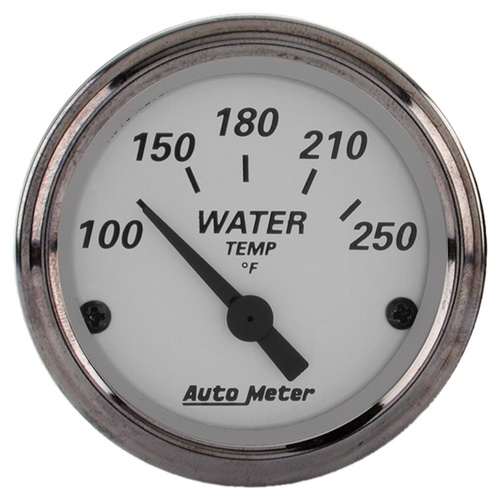Autometer Gauge, American Platinum, Water Temperature, 2 1/16 in., 250 Degrees F, Electrical, Each