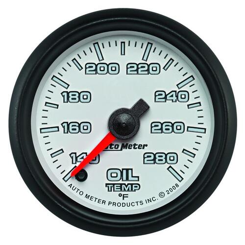 Autometer Gauge, Oil Temp, 2 1/16", 140-280ºf, Digital Stepper Motor, White, Pro-Cycle, Pro-Cycle