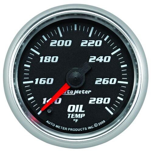 Autometer Gauge, Oil Temp, 2 1/16", 140-280ºf, Digital Stepper Motor, Black, Pro-Cycle