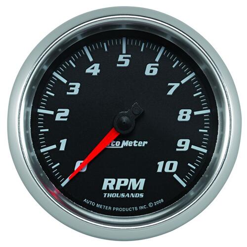 Autometer Gauge, Tachometer, 3 3/8", 10K Rpm, Black, Pro-Cycle, Pro-Cycle