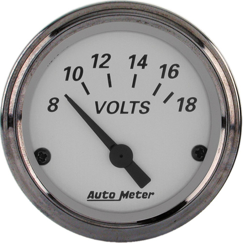 Autometer Gauge, American Platinum, Voltmeter, 2 1/16 in., 18V, Electrical, Each