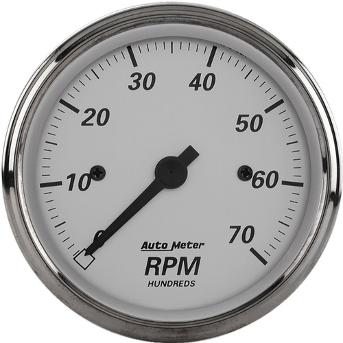 Autometer Gauge, American Platinum, Tachometer, 3 1/8 in., 0-7K RPM, In-Dash, Each