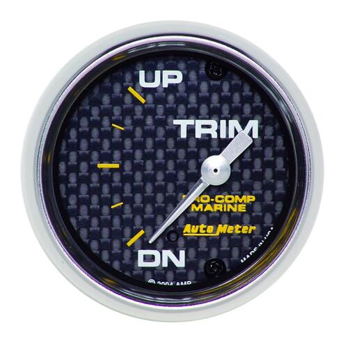 Autometer Gauge, Trim Level, 2 1/16", 0Ωdown-90Ωup, Electric, Marine Carbon Fiber, Marine Carbon Fib