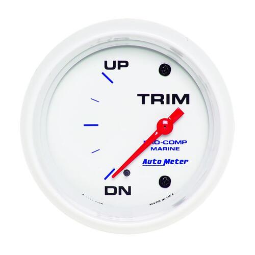 Autometer Gauge, Trim Level, 2 5/8", 0Ωdown-90Ωup, Electric, Marine White, Marine White