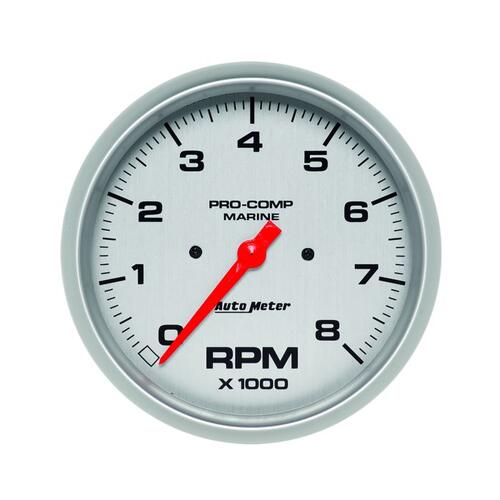 Autometer Gauge, Tachometer, 5", 8K Rpm, Marine Silver, Marine Silver Ultra-Lite