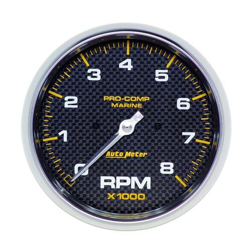 Autometer Gauge, Tachometer, 5", 8K Rpm, Marine Carbon Fiber, Marine Carbon Fiber