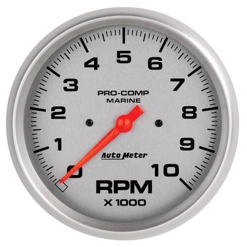 Autometer Gauge, Tachometer, 5", 10K Rpm, Marine Silver, Marine Silver Ultra-Lite