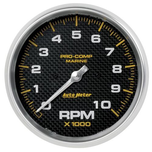 Autometer Gauge, Tachometer, 5", 10K Rpm, Marine Carbon Fiber, Marine Carbon Fiber