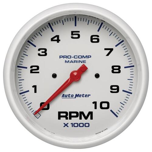 Autometer Gauge, Tachometer, 5", 10K Rpm, Marine White, Marine White
