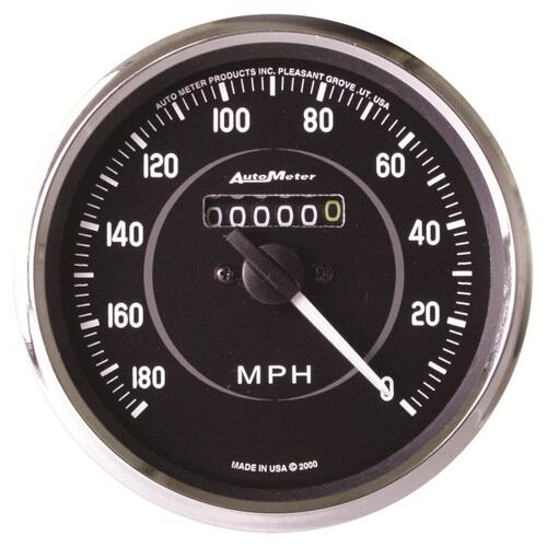 Autometer Gauge, Speedometer, 4", 180Mph, Mechanical (Reverse Rotation), Cobra, Cobra