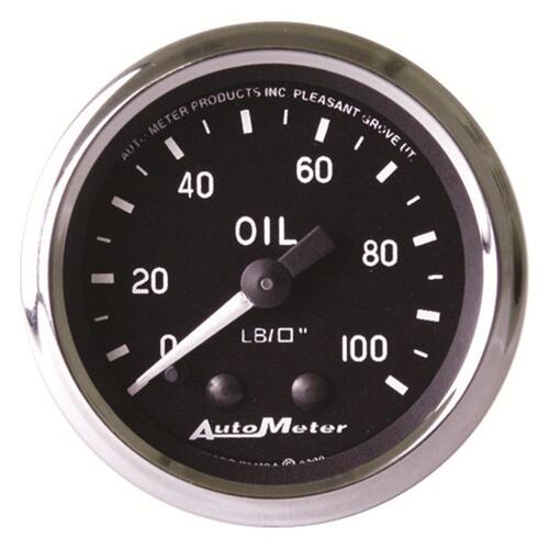 Autometer Gauge, Oil Pressure, 2 1/16", 100Psi, Mechanical, Cobra, Cobra
