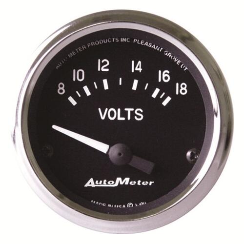 Autometer Gauge, Voltmeter, 2 1/16", 18V, Electric, Cobra, Cobra