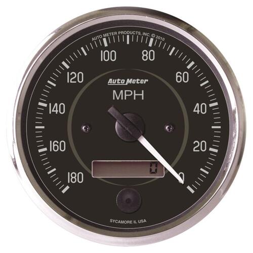 Autometer Gauge, Speedometer, 4", 180Mph, Elec. Program. (Reverse Rotation), Cobra, Cobra
