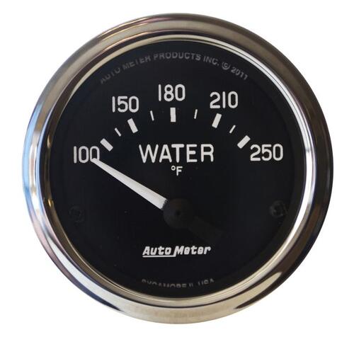 Autometer Gauge, Water Temp, 2 1/16", 100-250ºf, Electric, Cobra, Cobra