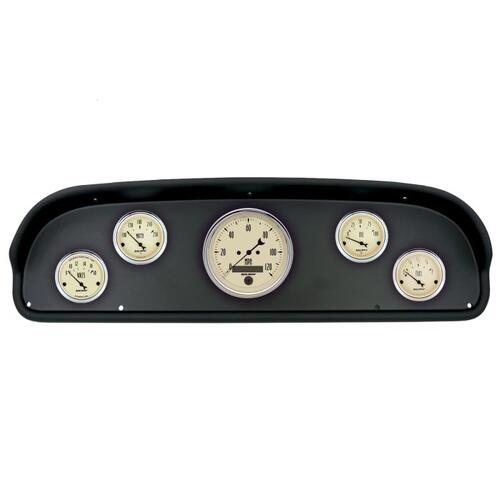 Autometer Direct Fit Dash Kit, (3 3/8" X1, 2 1/16" X4), Ford F100 57-60, Antique Beige, Antique Beig