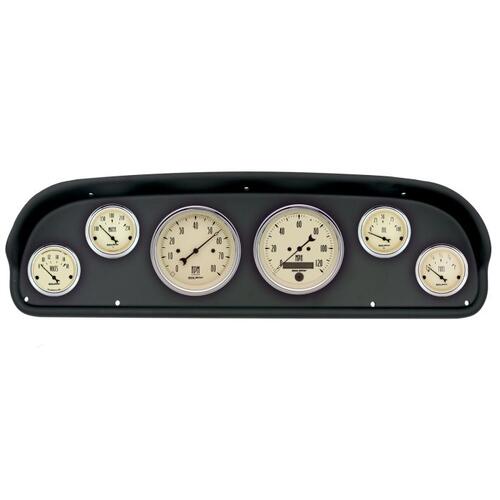 Autometer Direct Fit Dash Kit, (3 3/8" X2, 2 1/16" X4), Ford F100 57-60, Antique Beige, Antique Beig